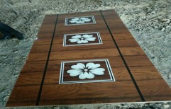 Exterior Finished 3 Flower Wooden Laminated Doors, For Home