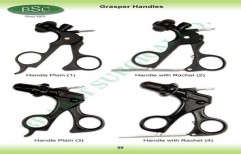 Handle With Rachet Grasper by Bharat Surgical Co.