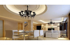Dining Room False Ceiling Work by DJ Group