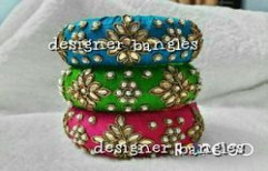 Raw Silk Bangles by Designer Bangles