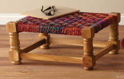 Wooden Sitting Stool by Bhagwati Traders