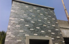 Elevation Stone Cladding by SS Interiors & Infrastructures