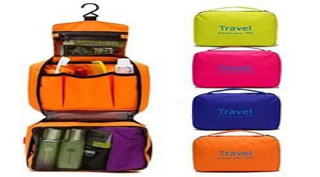 Portable Travel Toiletry Zipper Cosmetic Makeup Pouch Storage Hanging Bag by Akhilesh Enterprises