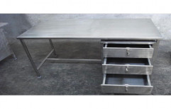 SS Table With Sliding Drawer by Bhuvan Engineering