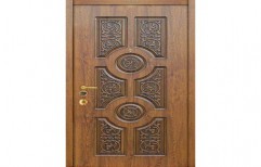 Brown Teak Wood Carving Door