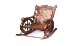 Wooden Rocking Medium Back Chair by Big Furn