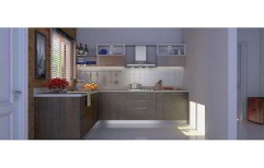 L Shaped Modular Kitchen by R & R Construction And Interiors