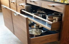 Wooden Kitchen Cabinet by Saffron Interiors & Engineering