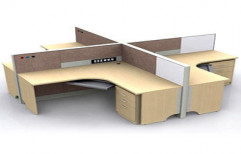 Wooden Office Workstation by Saffron Interiors & Engineering