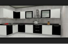 L Shape Modular Kitchen by Anup Das Associates