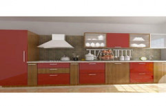 Straight Modular Kitchen by Paradise Construction