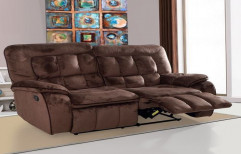 Augusta Fabric Recliner Sofa 2 Seater- Chocolate by Majestic Kitchens & Decor