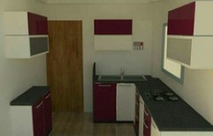 Modular Kitchen Purple White by Aadhya Enterprise Services