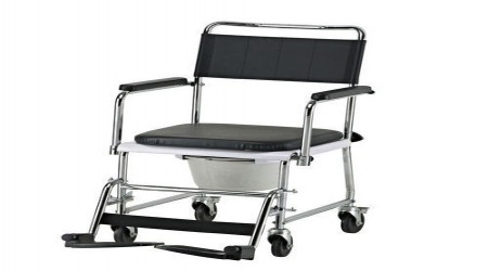 Fixed Frame Commode Chair With Small Wheel by Innerpeace Health Supports Solutions