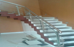 Stainless steel glass railing by Shree Ganesh Steel & Wooden Furniture