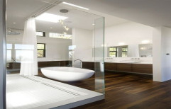Bathroom Wood Flooring by The Interior Studio