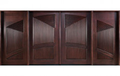 Sliding Wooden Door by Sanjivani Interior & Decorators