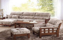 Wooden Checks Sofa Set by Big Furn