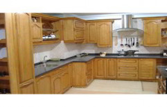 Teak Wood Modular Kitchen by Comfort Modulars & Interiors