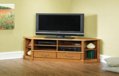 Wooden Corner TV Stand by M S Interior Solution
