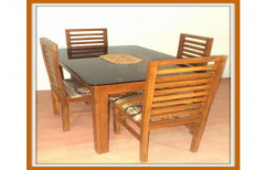 Glass Top Dining Table Set by Big Furn