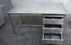 SS  Work Table with Cabinet by Bhuvan Engineering