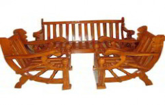Designer Wooden Sofa Set by Kiran Wooden Furniture