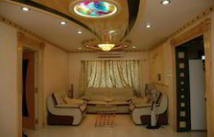 Designer Ceiling with Wood & Gypsum Boards by Orient Interior Decorators