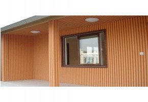 Brown Lining Printed Exterior Wall Cladding, Thickness(mm): 16 Mm, For Wall Decoration
