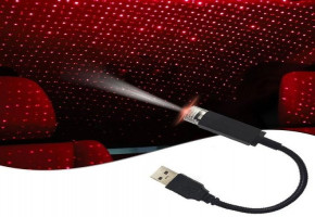 Mini LED Car Roof Star Night USB Decorative Light Colour Red
