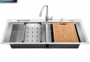 hindware Double Kitchen Sink, Size: 18*16*8 Starts