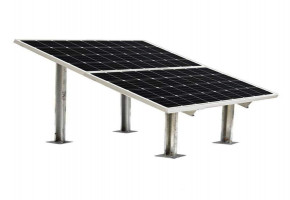 Aluminum Triangle Solar Panel Stand, For Rcc Roof,Flat Roof Structures, Thickness: 2.5mm