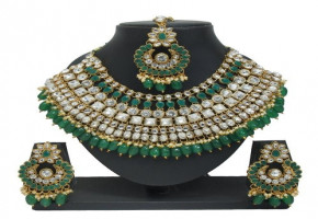 Wedding Wear Imitation Antique Kundan Choker Necklace Set   