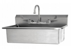 Feeno Silver Stainless Steel Wall Mounted Scrub Sink
