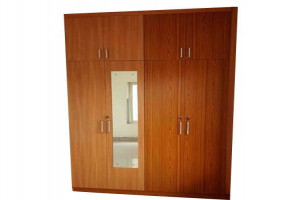 Red Plywood Bedroom Wardrobe, For Home