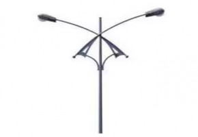 Mild Steel Dual-Arm Solar High Mast Lighting Pole, For Highway, 9m