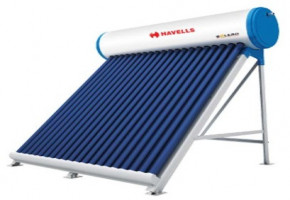 Instant Solero 150ltr Slr Dc 150lpd Havells Solar Water Heater, White And Blue