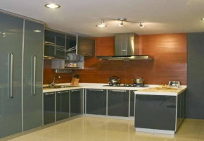 U shaped Wooden Modular Kitchen by New Star Enterprises