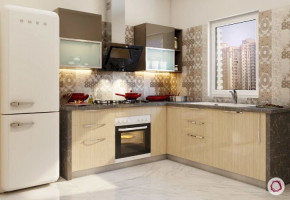 Classic L Shape Modular Kitchen