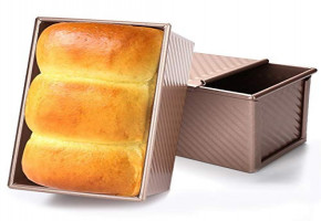 Rose Gold Carbon Steel Finedecor Premium Bread Mould,450gm Fd3039, 1