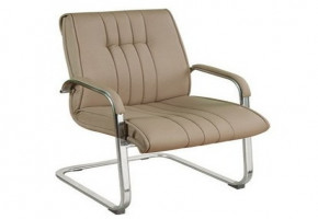 PU Leather Upholstery Non Rotatable IV - 01 Visitor Chairs