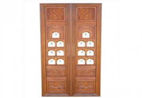 Teak Wood Traditional Wooden Brown Temple Door