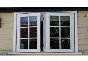 Dark Bronze Rectangular UPVC Hinged Window, Thickness Of Glass: 5 to 40mm, for Residential