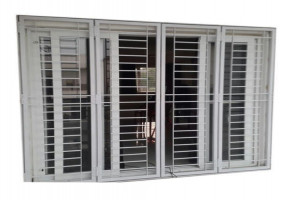Mild Steel White Grill Window, For Home