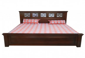 Sheesham Wood Queen Size High Back Double Bed, With Storage