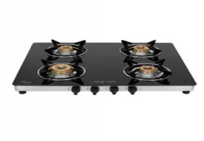 Ekko 4 Burner Hob H-3, Knob Type: Metal