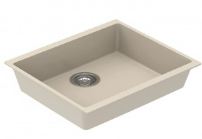 Carysil Quartz Cream Single Bowl Square Kitchen Sink