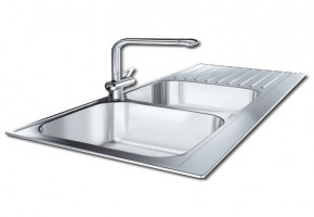 Nirali Opal AISI304 Stainless Steel Silver Double Bowl Kitchen Sink, 1040x545 mm
