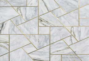 Glacier Exporters Multicolor Polished Marble Inlay Border Tile Patti, Thickness: 16 mm, Unit Size: 24