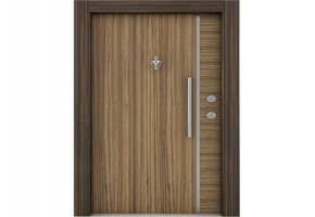 Brown Laminated Metal Doors, Thickness: 30 mm